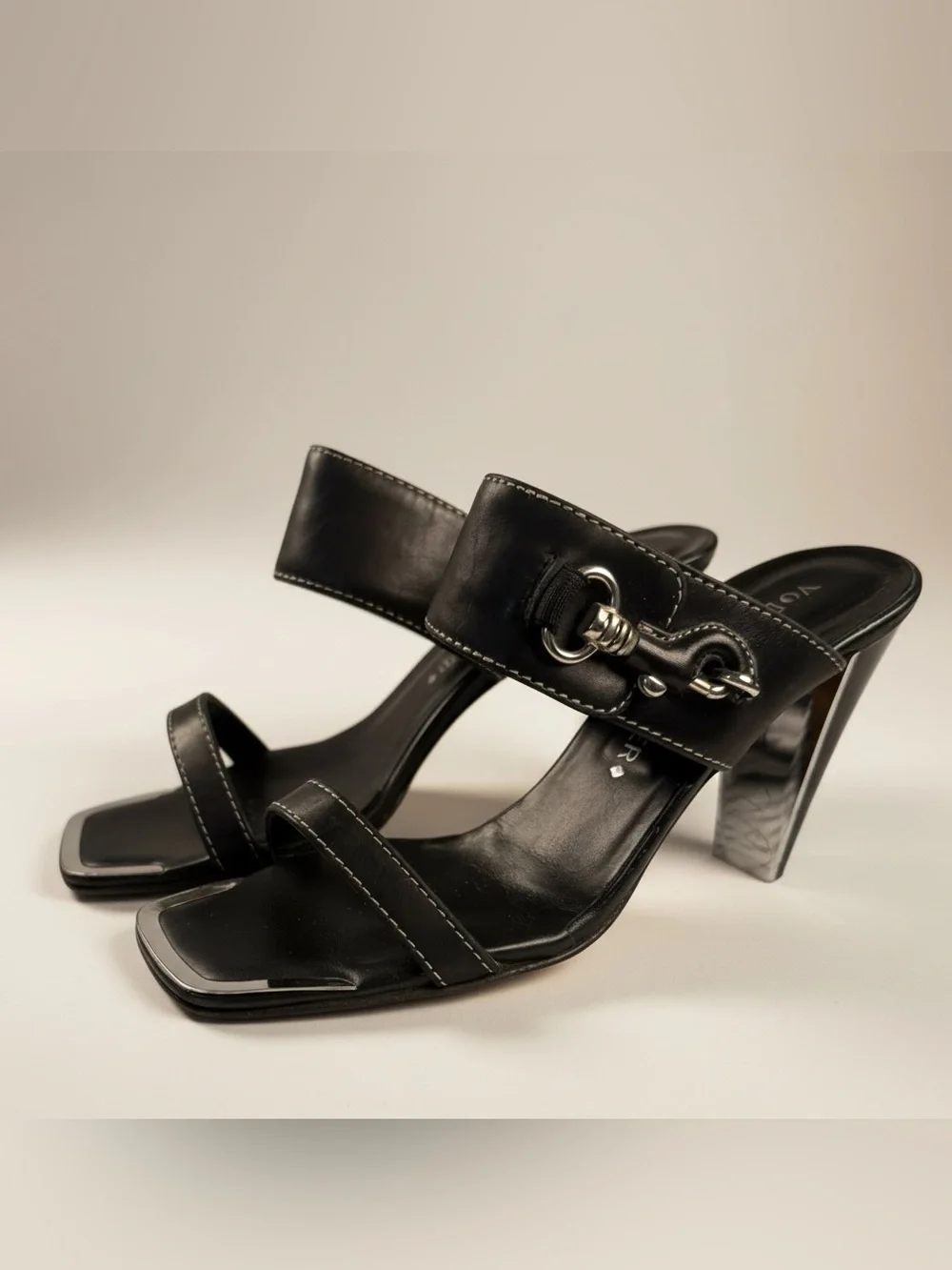 Donald J Pliner Couture Danye Leather Sandals Made In Italy Size 6B Black